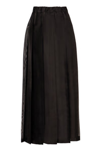 Silk midi skirt